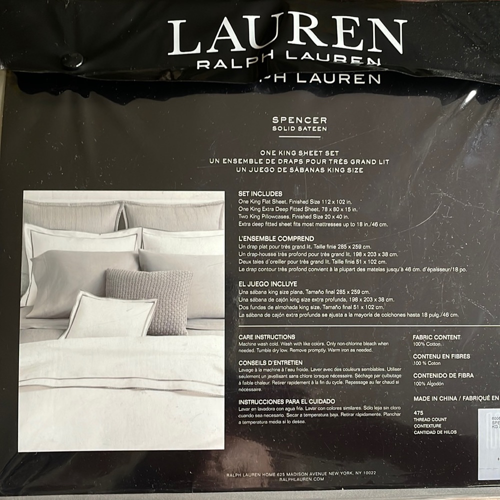 Lauren Ralph Lauren king sheet set